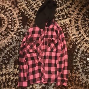 Flannel hoodie
